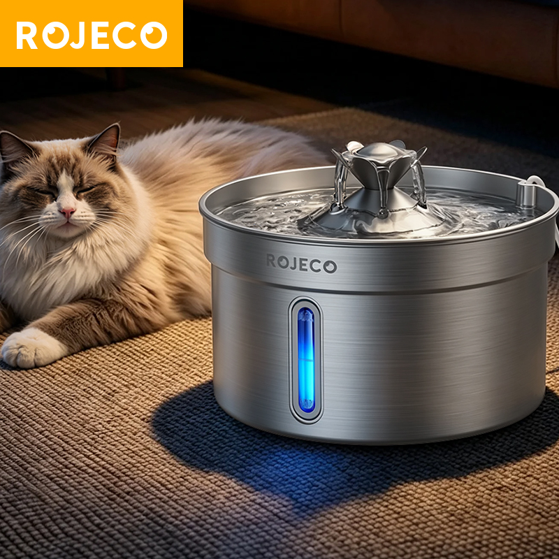 ROJECO 4L Stainless Steel Cat  - огляд і ціна Pet Water Fountain Stainless Steel