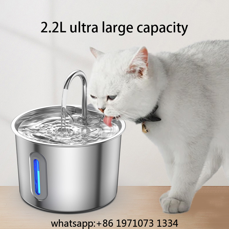 2.2L Stainless Steel Pet Water - огляд і ціна Pet Water Fountain Stainless Steel