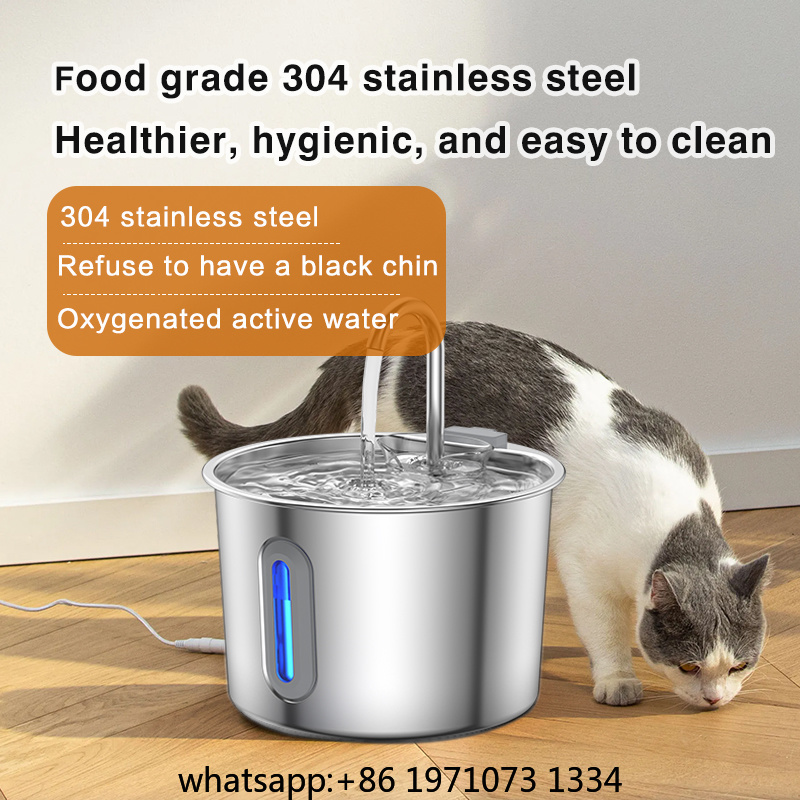 2.2L Stainless Steel Pet Water - огляд і ціна Pet Water Fountain Stainless Steel