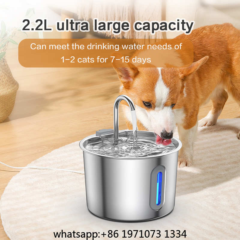2.2L Stainless Steel Pet Water - огляд і ціна Pet Water Fountain Stainless Steel