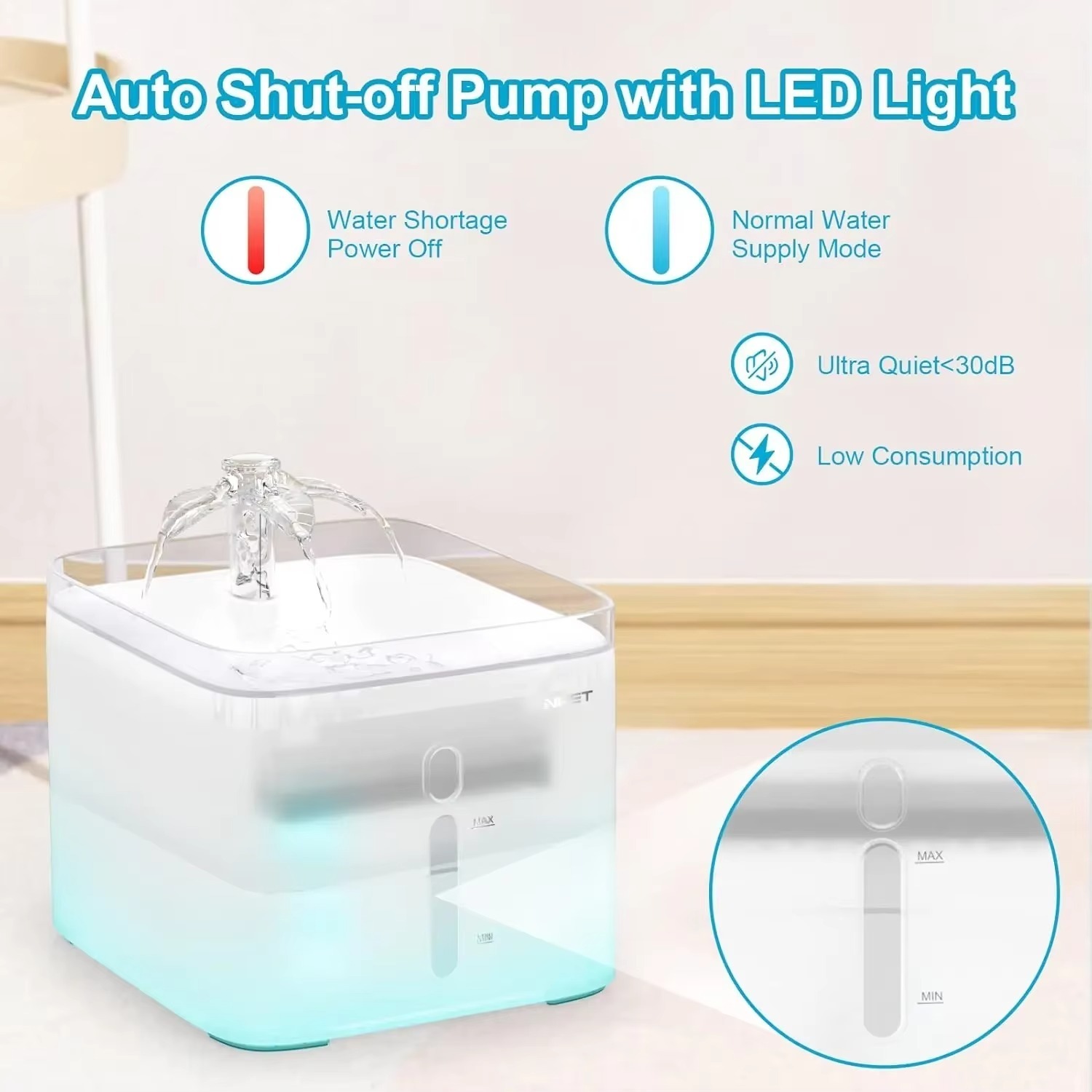 FurStarNPET Cat Water Fountain - огляд і ціна Automatic Cat Water Dispenser 3L