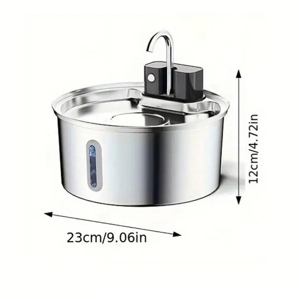 3.2L/108oz Wireless Charging S - огляд і ціна Pet Water Fountain Stainless Steel
