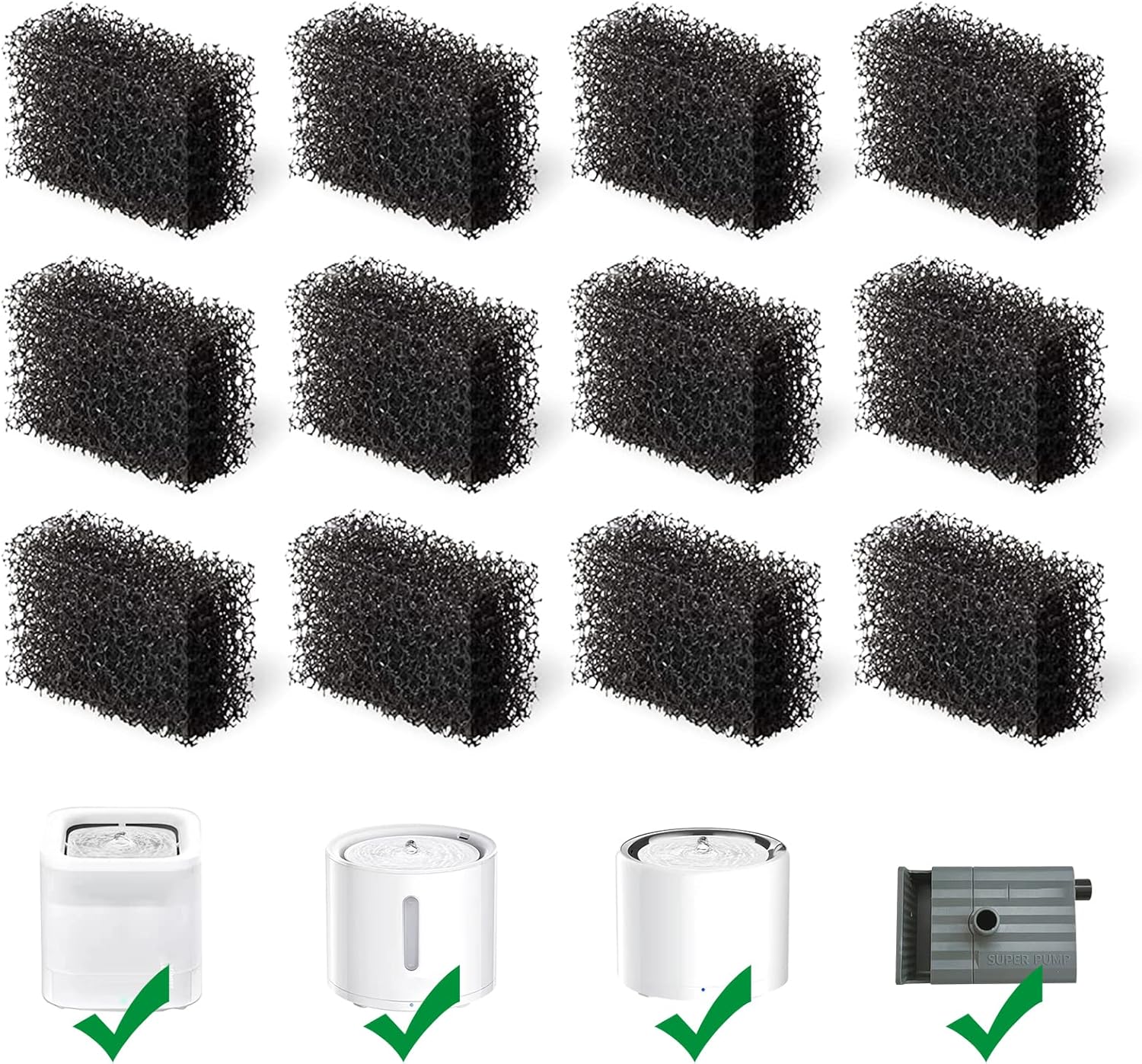 12 Pack Cat Water Fountain Spo - огляд і ціна Pet Fountain Filter Replacement