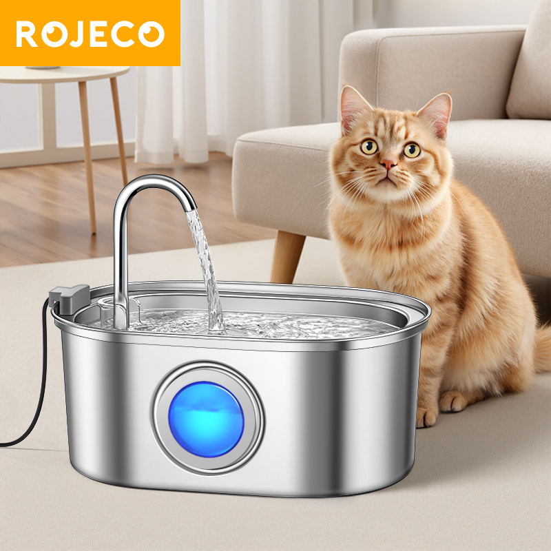 ROJECO 3.2L Stainless Steel Ca - огляд і ціна Smart Pet Water Fountain Wifi