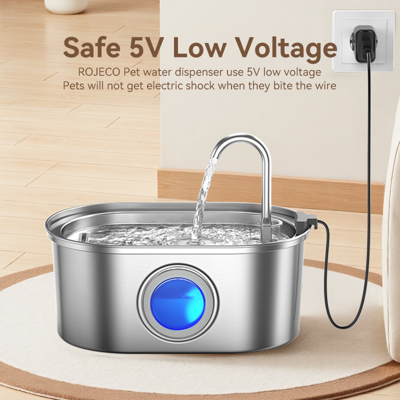 ROJECO 3.2L Stainless Steel Ca - огляд і ціна Smart Pet Water Fountain Wifi