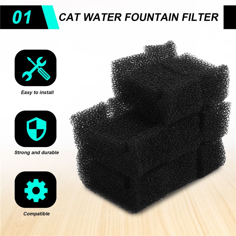 AT02-8PCS Sponge Filter For Ca - огляд і ціна Pet Fountain Filter Replacement