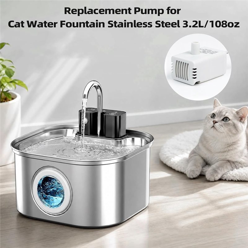 AT19-Pet Fountain Pump For 3.2 - огляд і ціна Wireless Pet Water Fountain Battery