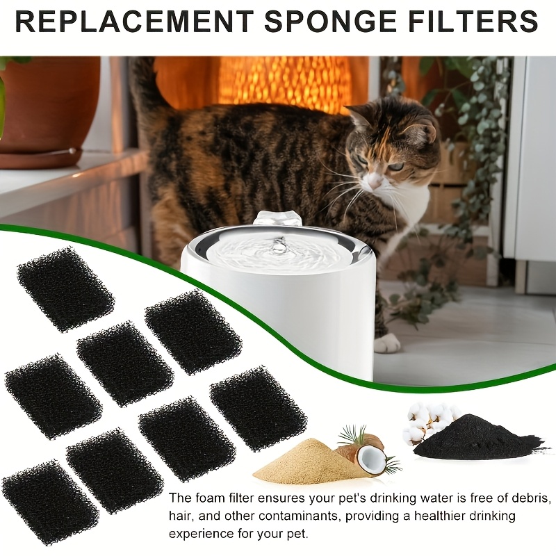 20Pcs Cat Water Fountain Foam  - огляд і ціна Pet Fountain Filter Replacement