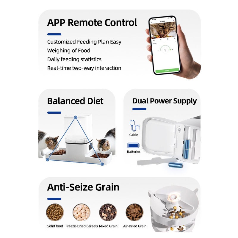 Smart Bluetooth Automatic Pet  - огляд і ціна Automatic Cat Feeder 6L Timed