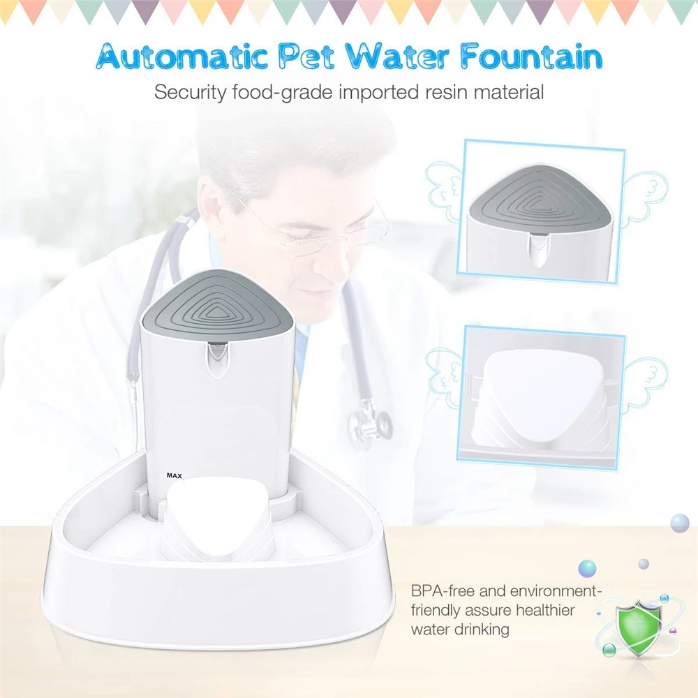 ELSPET Cat Fountain 1.5L/3L Dr - огляд і ціна Automatic Cat Water Dispenser 3L