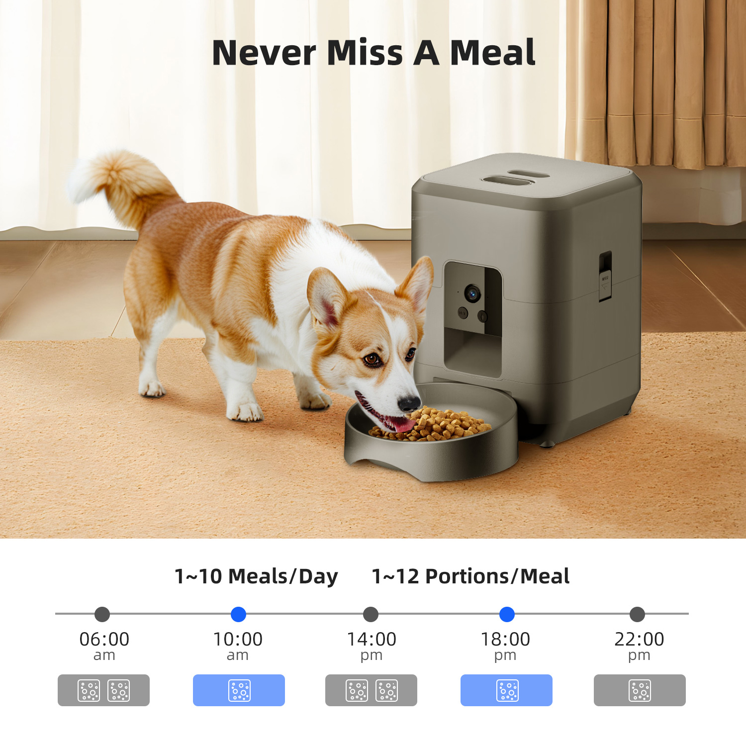2L Automatic Pet Feeder Cat Sm - огляд і ціна Smart Pet Feeder Camera Wifi