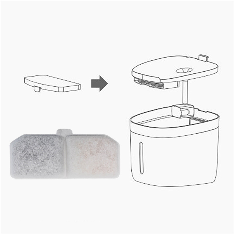 10pcs Cat Water Fountain Filte - огляд і ціна Pet Water Fountain Pump Replacement