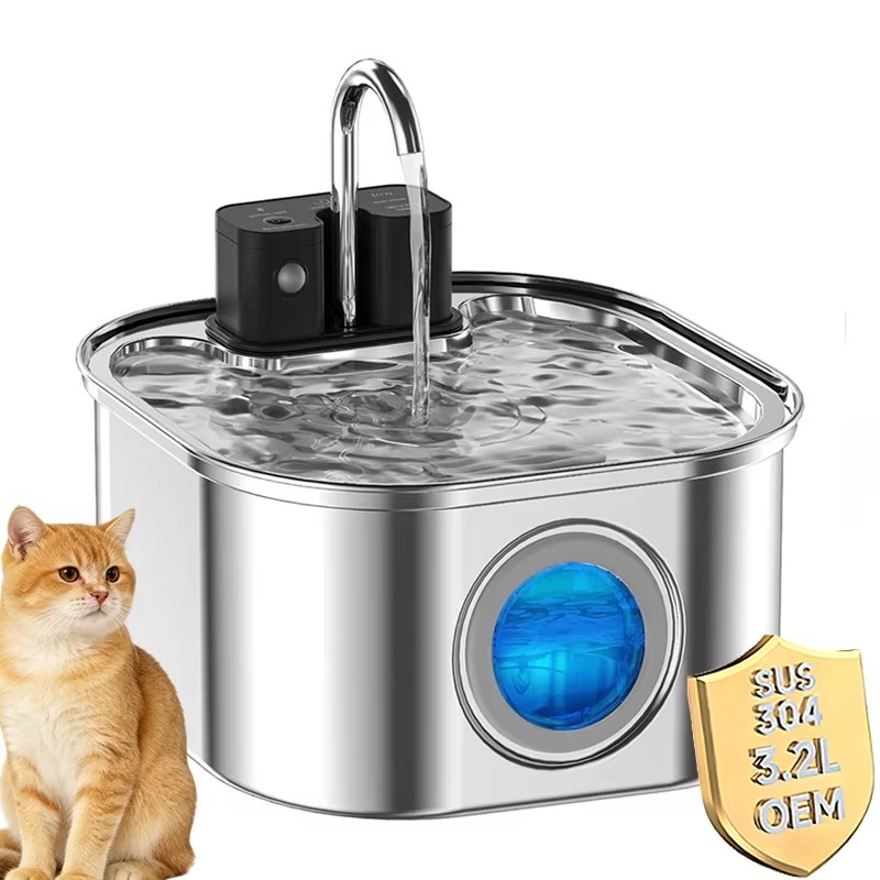 3.2L Wireless Cat Water Founta - огляд і ціна Pet Water Fountain Stainless Steel