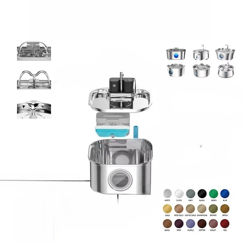 3.2L Wireless Cat Water Founta - огляд і ціна Pet Water Fountain Stainless Steel
